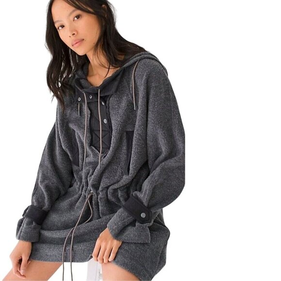 Free People We The Free Sadie Surplus Knit Pullover Fleece Jacket Size L - Picture 1 of 11